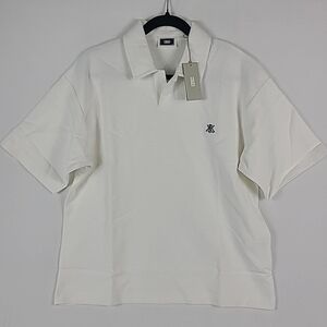 Kith SS Nelson Short-Sleeve Pullover Top In White (KHM033376-101) Men's Sz XS